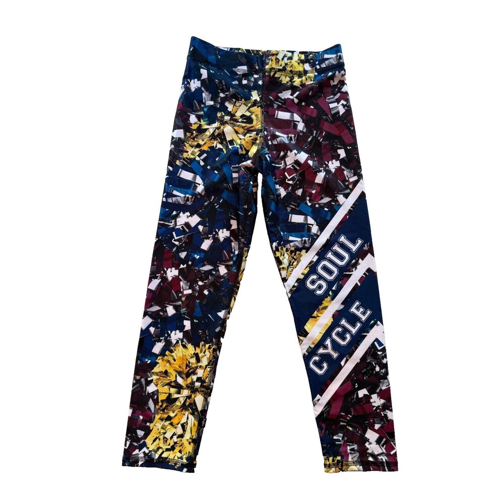 Soul Cyclex Zara Terez  Capri Leggings Womens Size XS Pom Pom Cheer Active